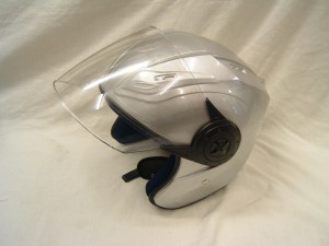 Open Face Helmet Silver