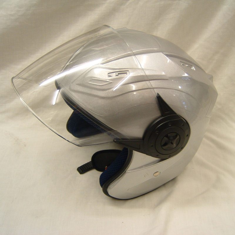 Open Face Helmet Silver