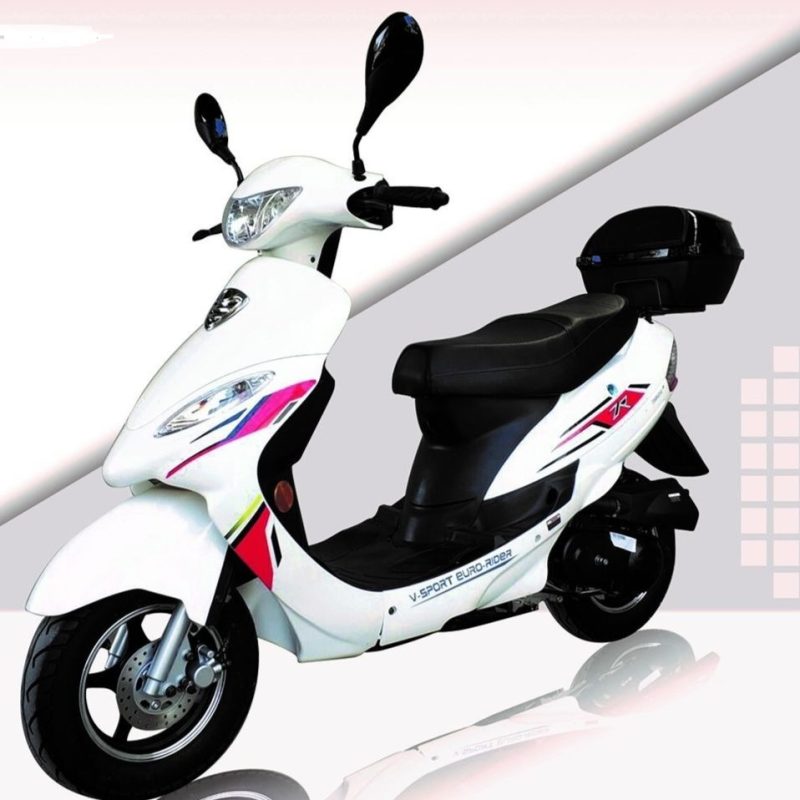 Euro Rider V Sport 50cc Moped - WHITE