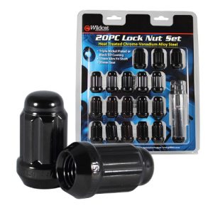 Wheel Nut Set Thin Shaft 1.5 Black