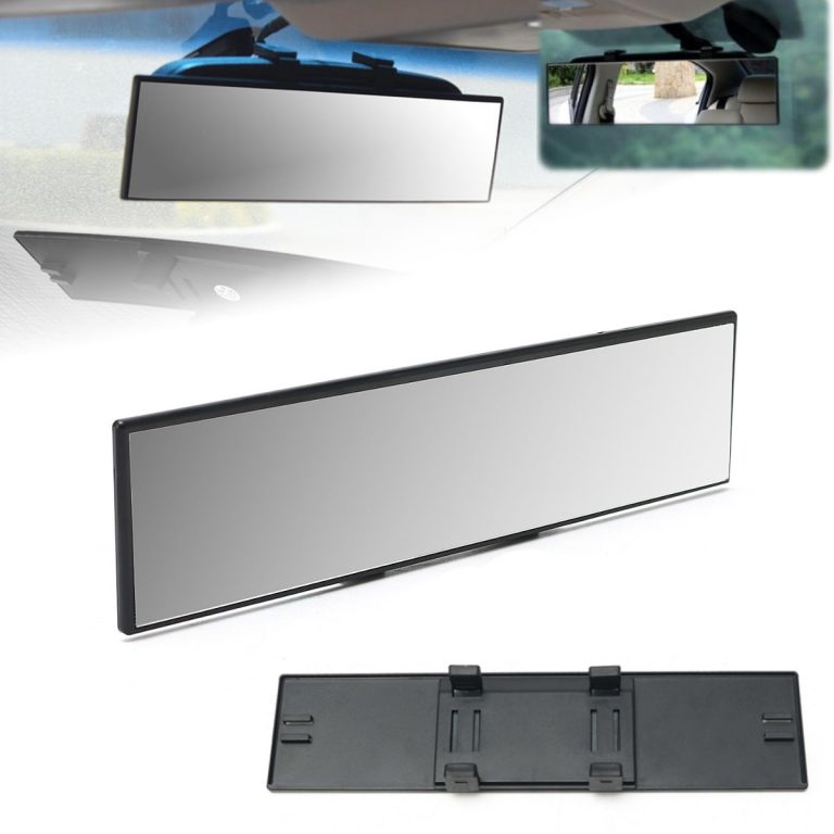thumbnail image 2 of Broadway 300mm Wide Clear Convex Clip-On Rear View Mirror – Universal JDM Style Interior Mirror 2 of 4
