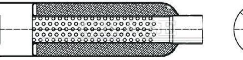 Chambered Perforated Centre Tube 18" 2" Muffler