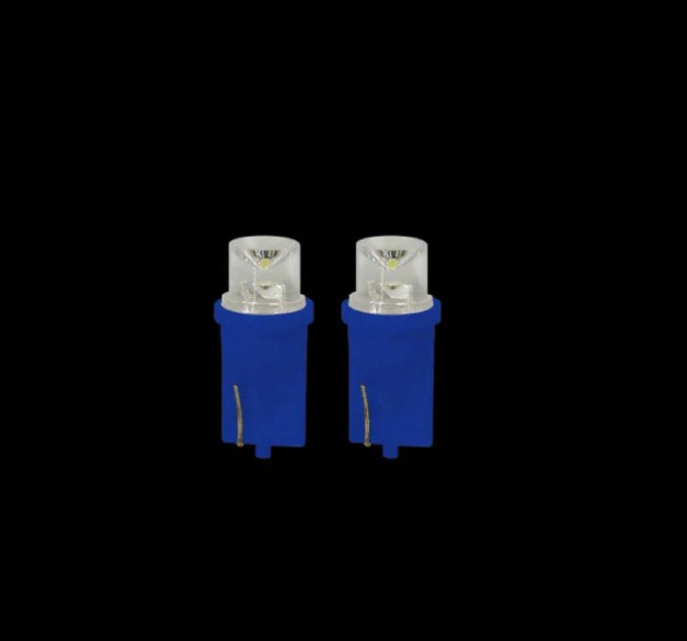 Blue Led T-10 wedge bulb pair