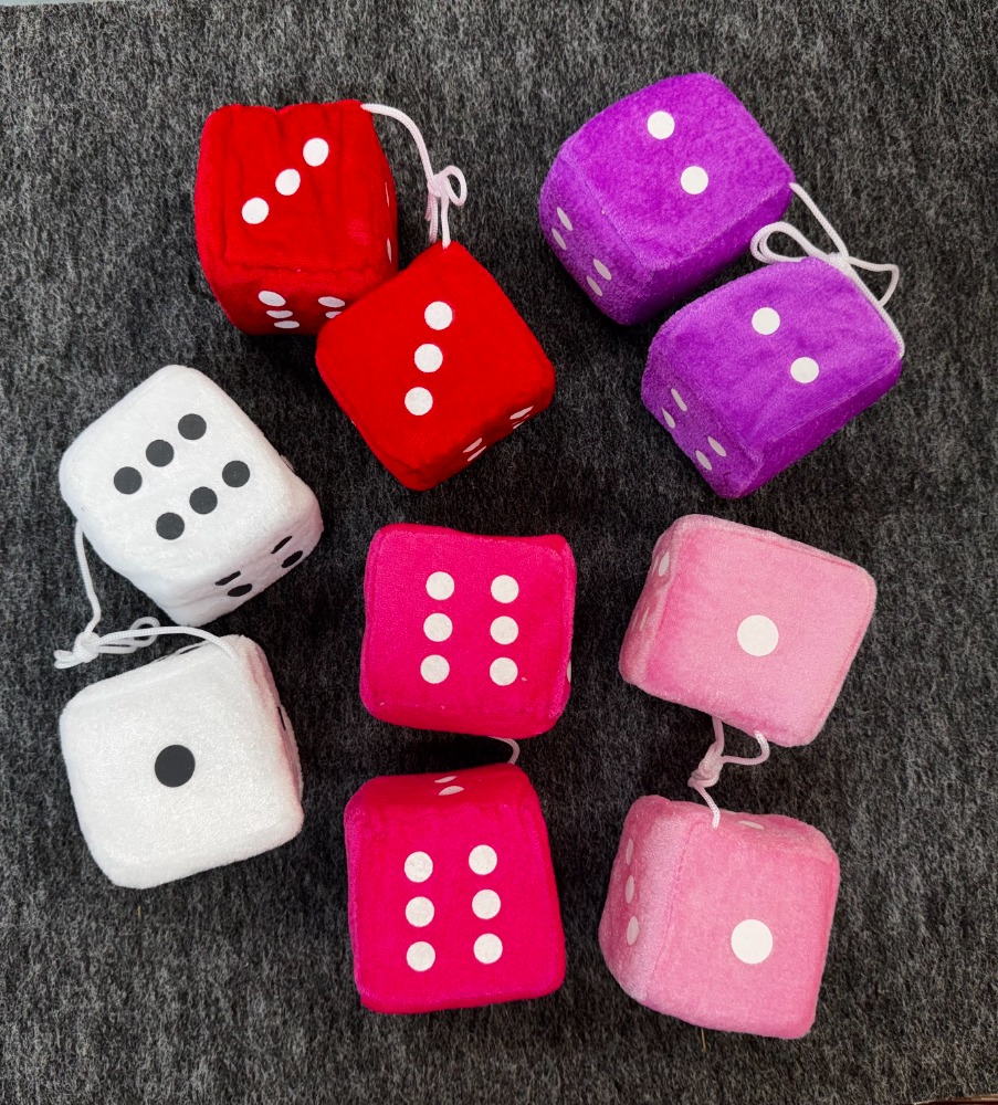 Fluffy Dice Pair Hanging