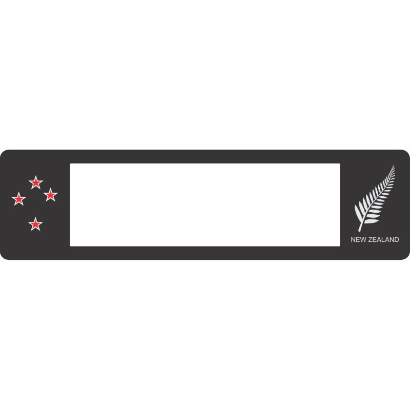 Winged Number Plate Frames NZ Fern and Stars Pair