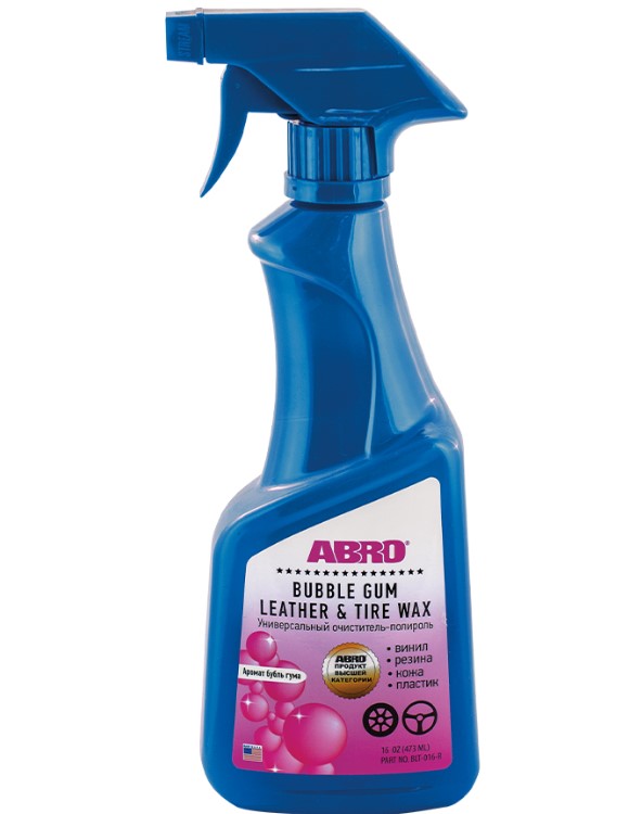 Abro Bubble Gum Leather and Tyre Wax Cleaner Spray