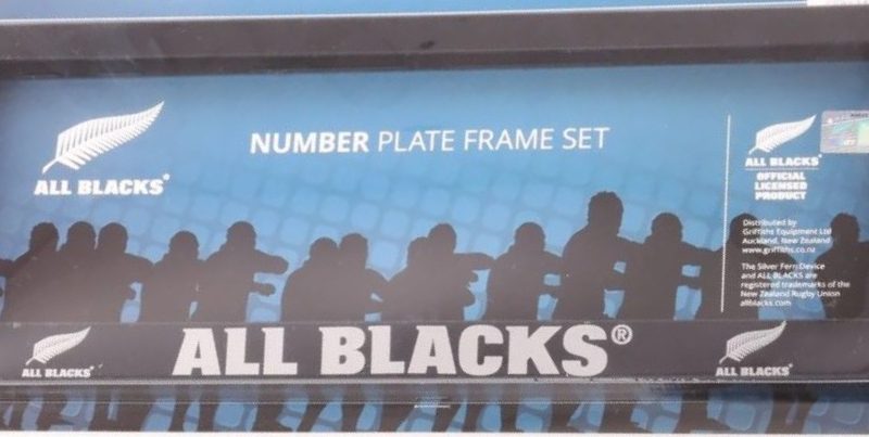 All Blacks Number Plate Frames Pair