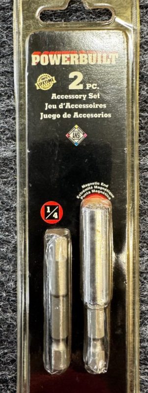 2pc Accessory Bit Set 1/4"