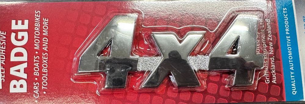 4x4 stick on badge