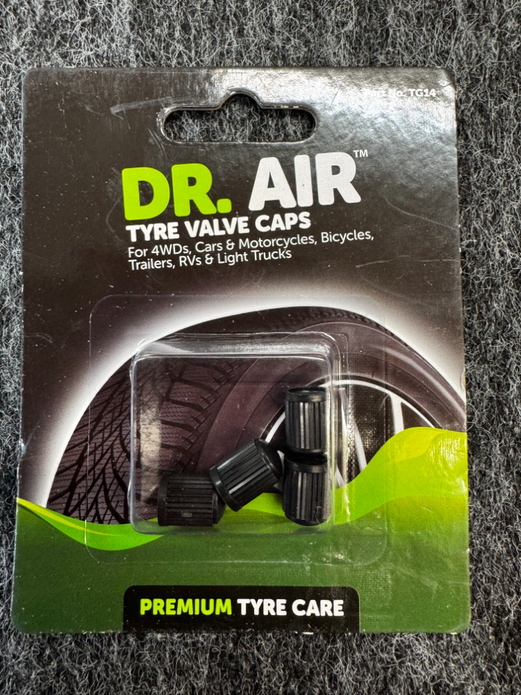 Tyre Valve Caps Black set 4
