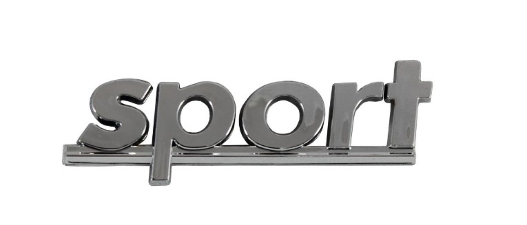 Sport stick on badge Chrome