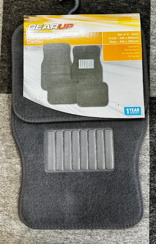 Grey Carpet Mat Set