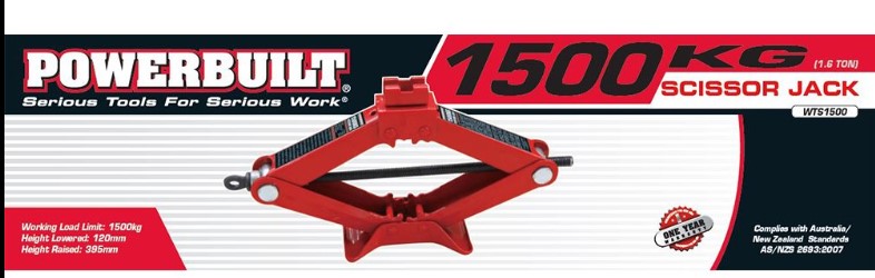 1.6 Ton / 1500kg Scissor Jack
