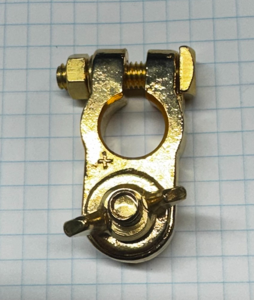 Gold Battery Terminal Positive Wingnut