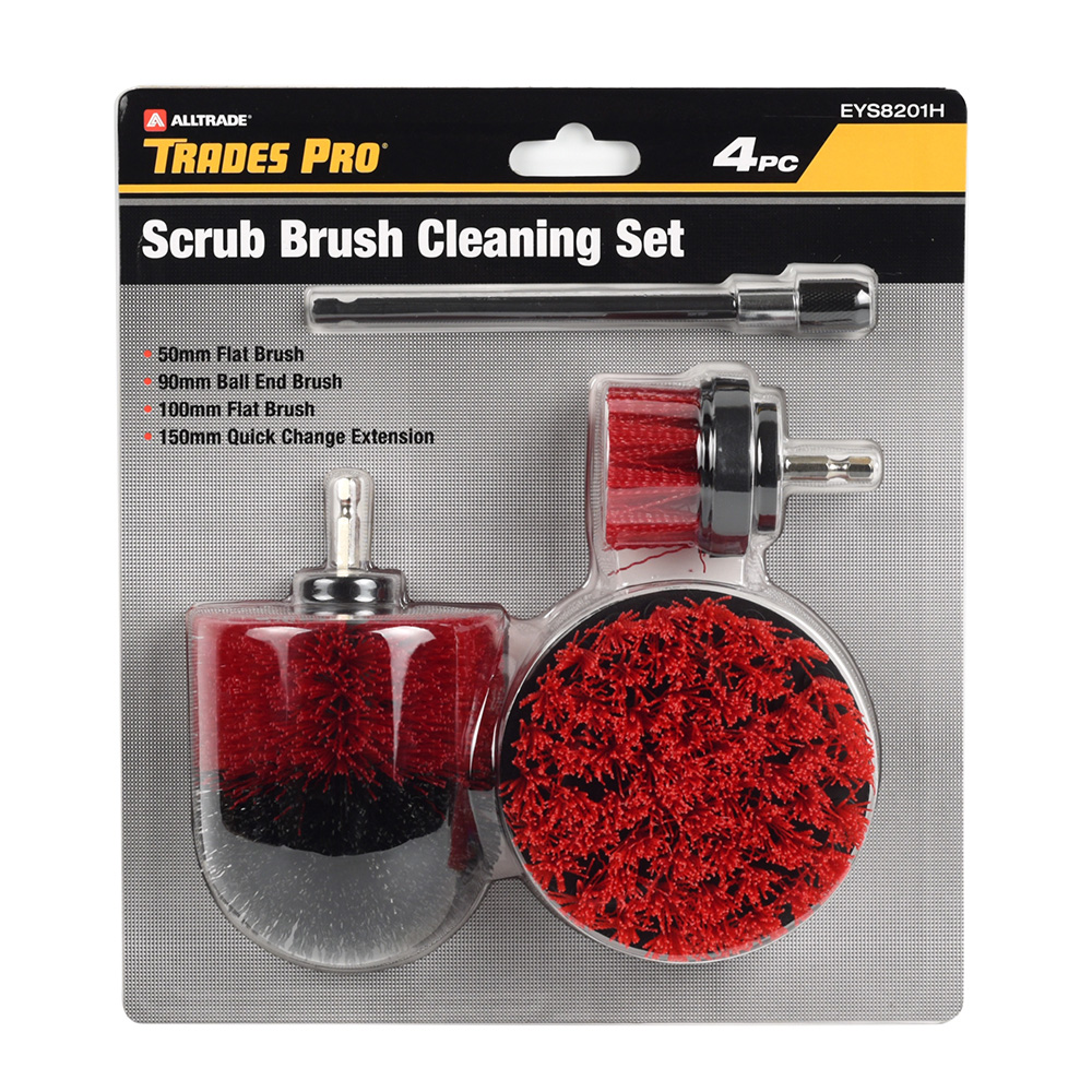 Drill Scrub Brush Cleaning Set